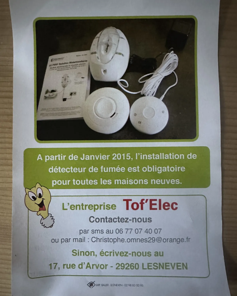 Tofelec Electricien A Lesneven QUIPEMENT MALENTENDANTS 1